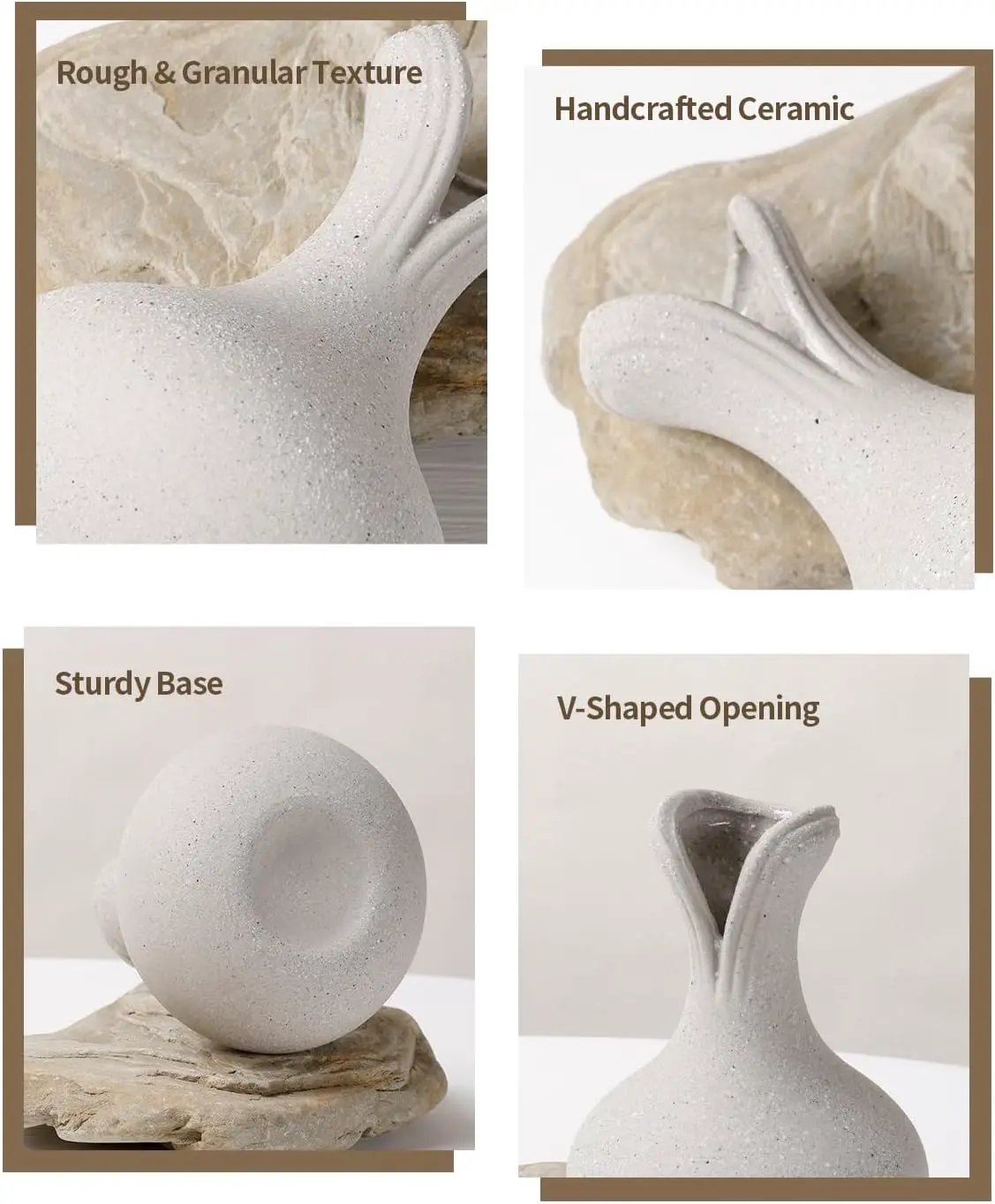 BosilunLife Elemental Flower Vase - Speckled Grey by Glassware UK