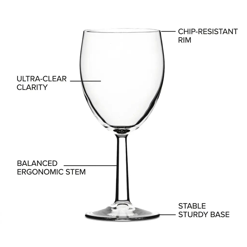 Saxon Glass Goblet - 340ml - Set of 6