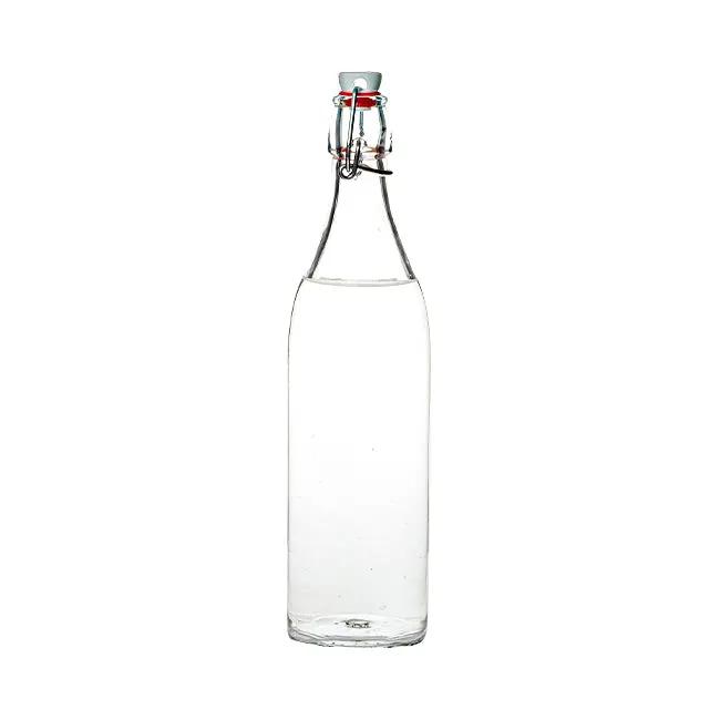Bormioli Rocco Round Swing Top Bottle - 1 Litre by Glassware UK