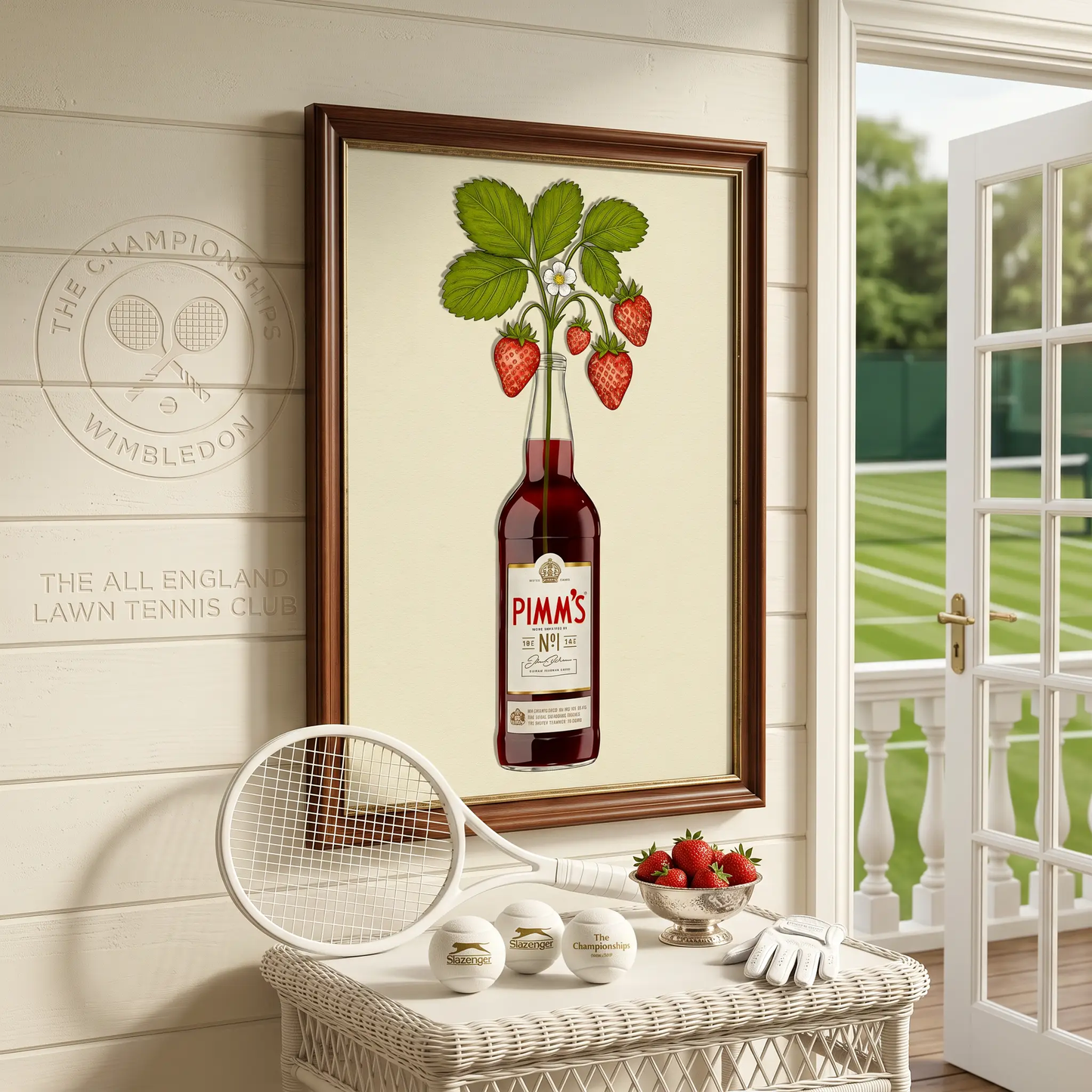 Pimms & Flowers - A2 Print by Glassware UK