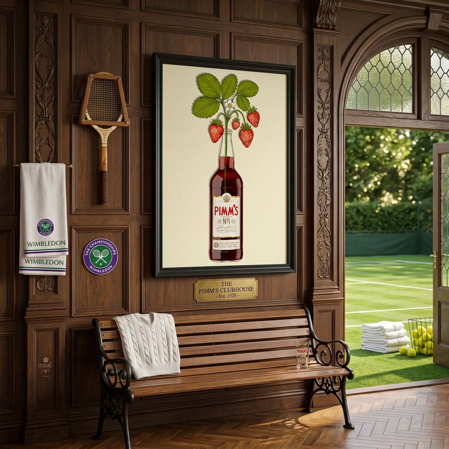 Pimms & Flowers - A2 Print by Glassware UK
