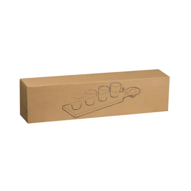 Shot Glass Paddle and Glasses - 5 Piece Set by Glassware UK