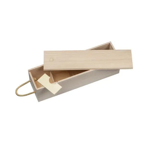 Handled Wooden Wine Box - 35cm by Glassware UK