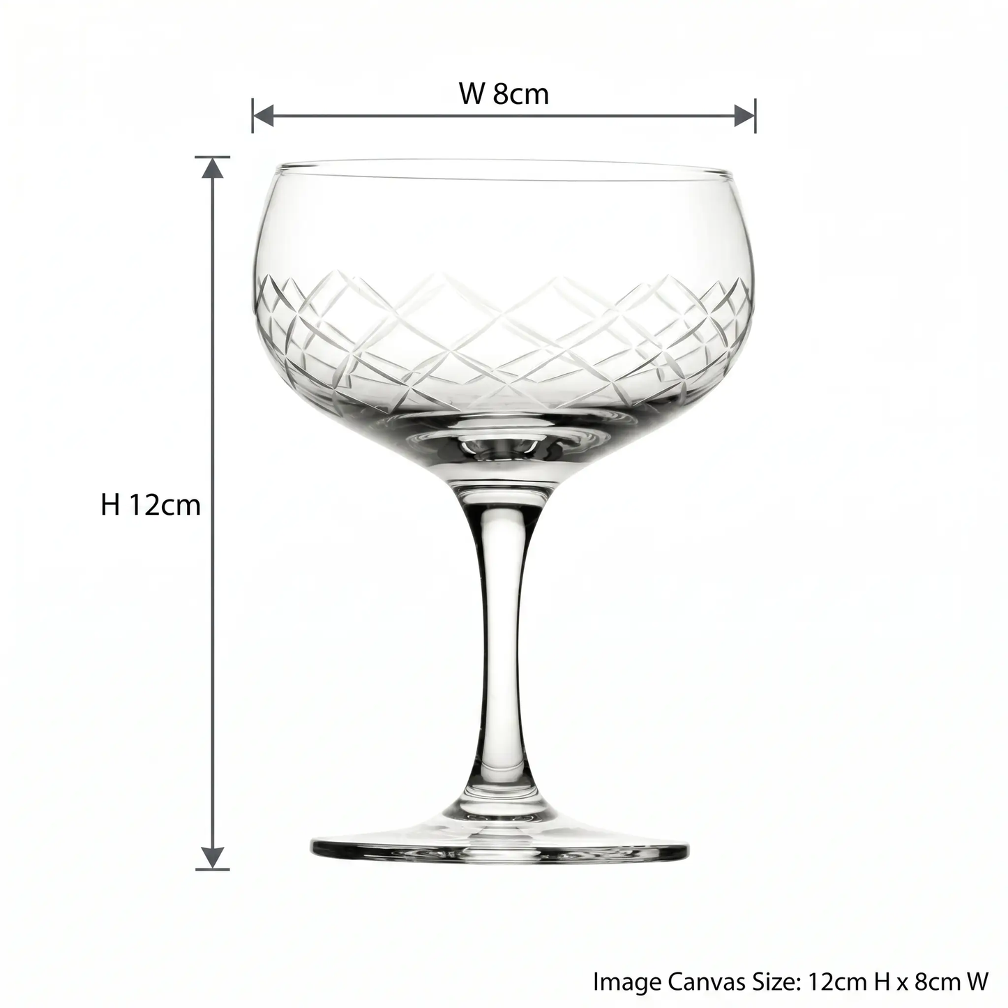 Raffles Diamond Coupe Glass - 160ml by Glassware UK