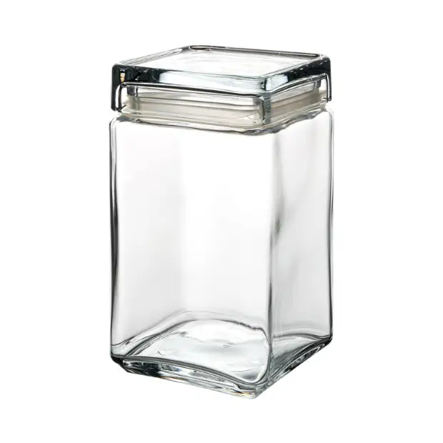 Square Biscotti Glass Jar - 1.5L by Glassware UK