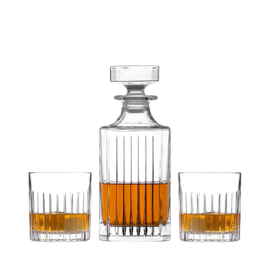 Broadway 3 Piece Whisky Decanter Set – In Gift Box
