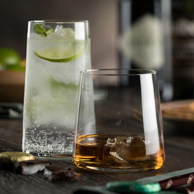 Mode Double Old Fashioned Glass Tumblers - 410ml - Set of 6