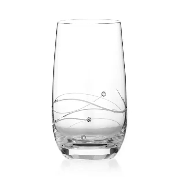 Diamante High Ball with Spiral Design Cutting by Glassware UK