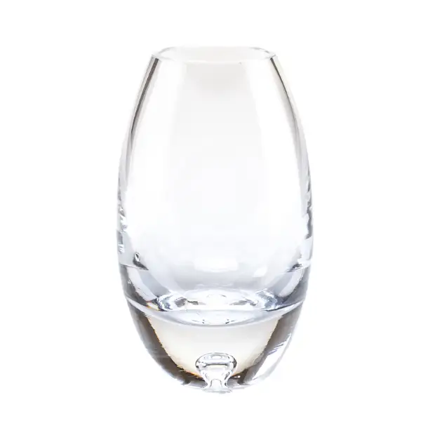 Bubble Based Barrel Vase - 15cm by Glassware UK
