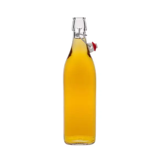Bormioli Rocco Square Swing Top Bottle - 1 Litre by Glassware UK
