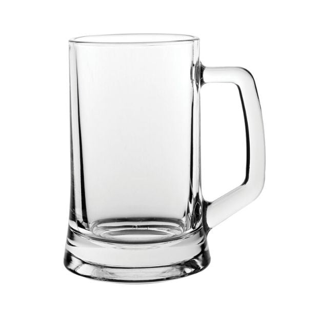 Large Straight Sided Glass Tankard - 670ml - Clearance