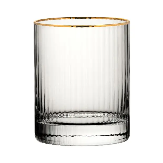 Hayworth Gold Rimmed DOF Whisky Tumblers - 320ml - Set of 6 by Glassware UK