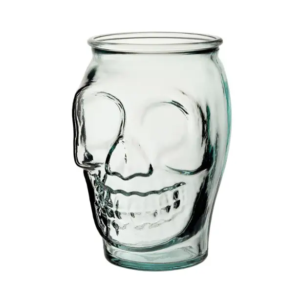 Recycled Skull Glass Tumbler - 520ml by Glassware UK