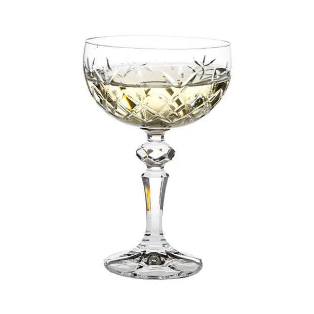 Flamenco Crystalite Full Cut Champagne Saucer - 200ml by Glassware UK