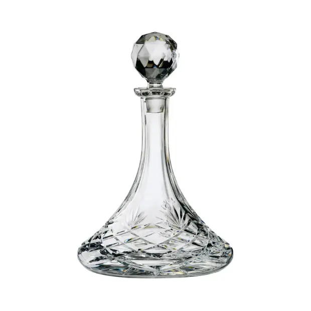 Fully Cut Crystal Ships Decanter - 0.85Ltr by Glassware UK