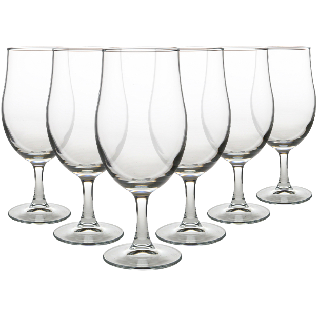 Draft Stemmed Beer Glasses - 568ml - Set of 6