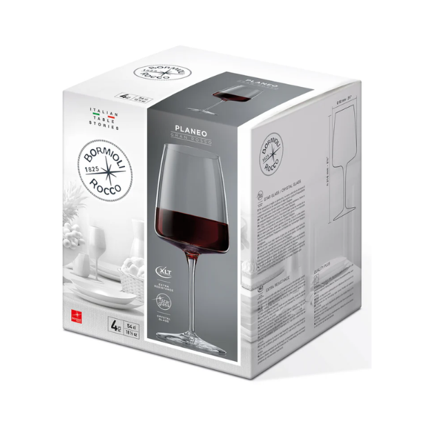 Bormioli Rocco Red Wine Glasses - 380ml - Set of 4