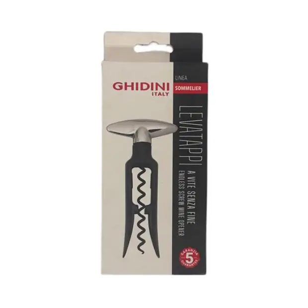 Ghidini Endless Screw Wine Opener - Black