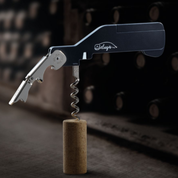 Ghidini X.Tend® Lever - Long Cork Spiral Foil Cutter - Burgundy