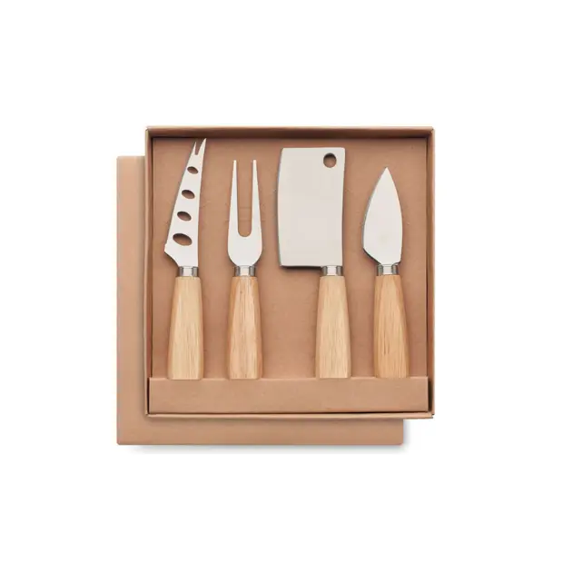 Set of 4 Cheese Knives in Gift Box by Glassware UK