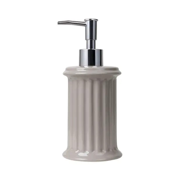BosilunLife Grey Timeless Elegance Liquid Soap Dispenser - 270ml by Glassware UK