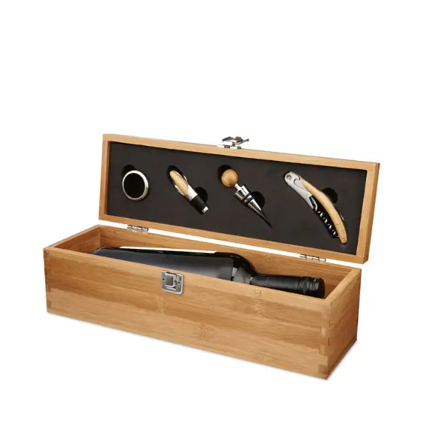 Bamboo Wine Accessory Gift Set by Glassware UK
