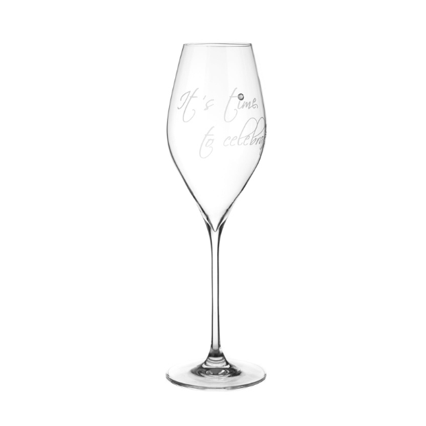Diamante "Wine O'Clock" Wine Glass - In Gift Box