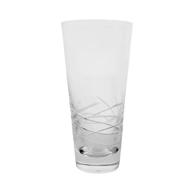Tiesto Cut Conical Glass Vase - 30cm by Glassware UK