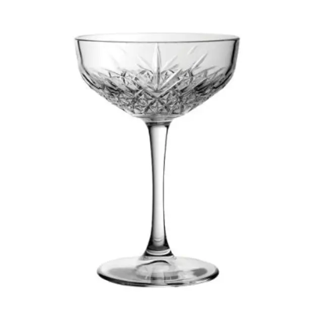 Timeless Fully Cut Champagne Saucer - 270ml by Glassware UK