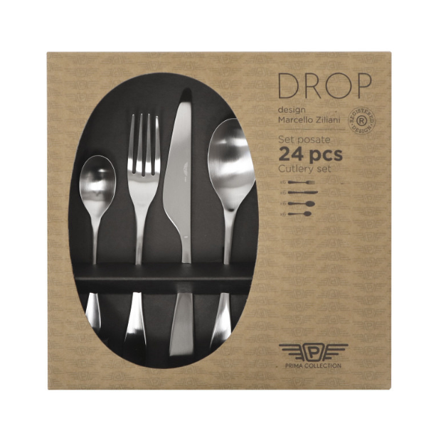 Pintinox Drop Steel Cutlery Set - 24 Piece