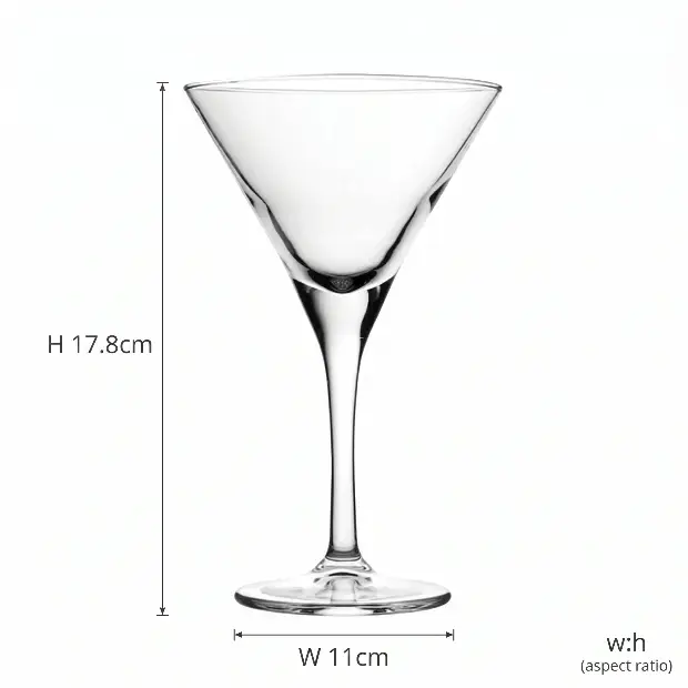 V Line Martini Glass - 250ml by Glassware UK