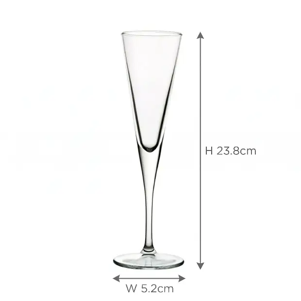 V Line Glass Champagne Flute - 150ml by Glassware UK