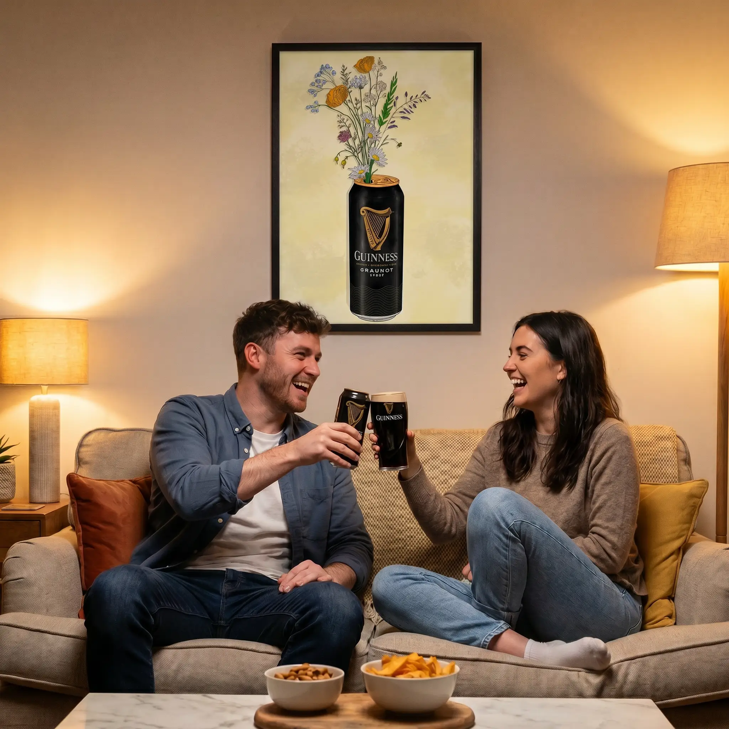 Guinness & Flowers - A2 Print
