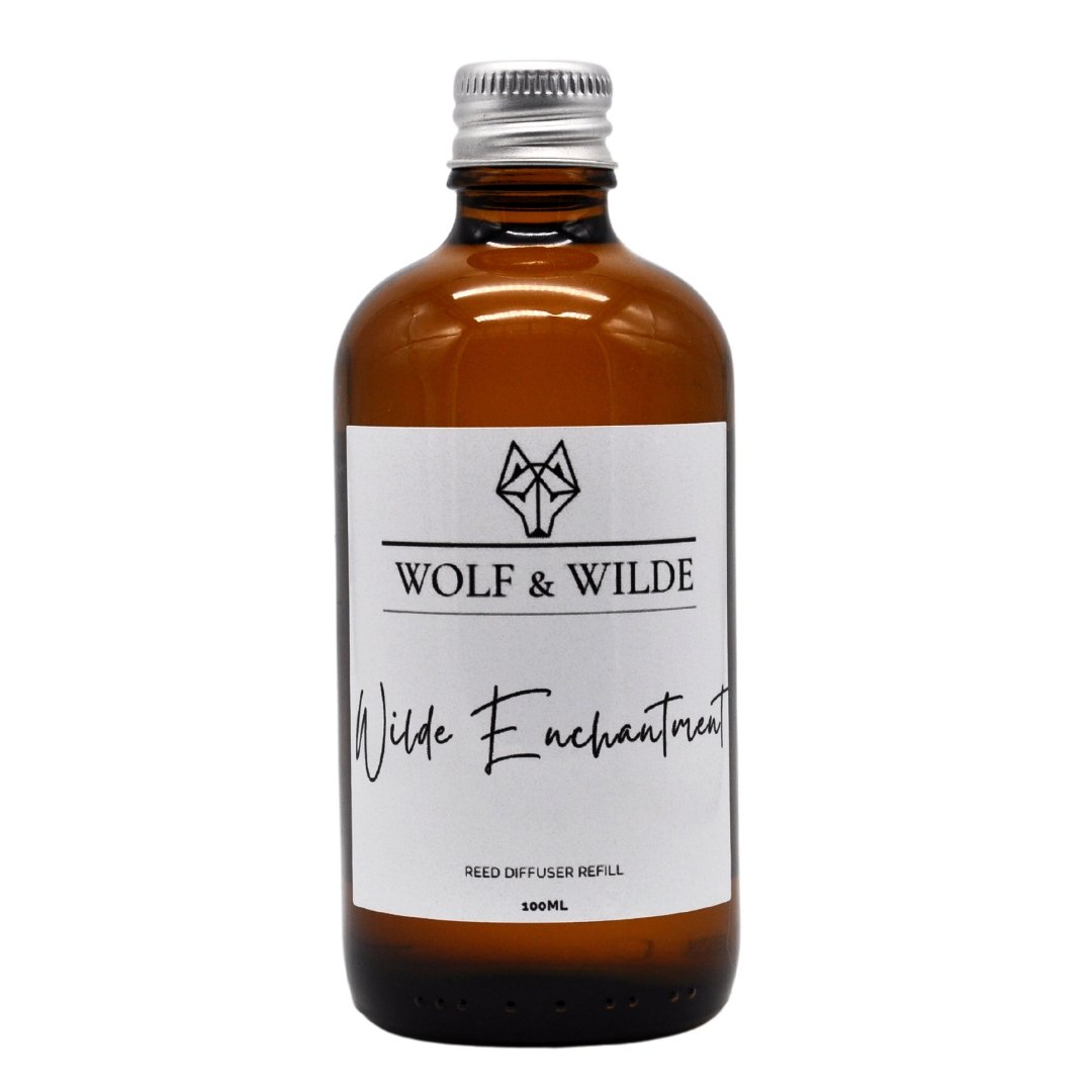 Luxury Reed Diffuser Refill - Wilde Enchantment In Amber Glass Bottle - 100ml