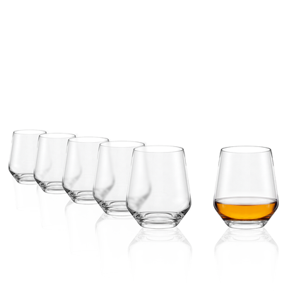 Stolzle Lausitz Quatrophil Whisky Tumbler Glasses - 470ml - Set of 6