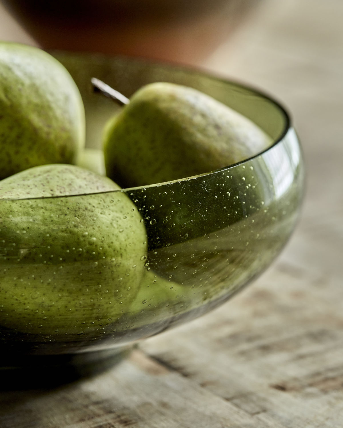 Glass Bubble Bowl in Green