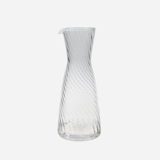 Ribbed Glass Carafe