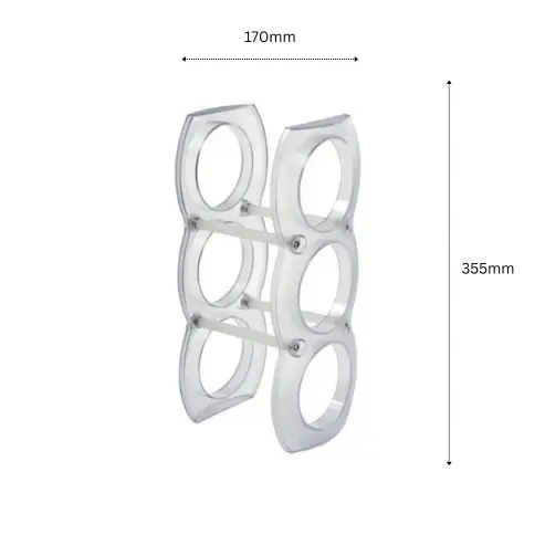 3 Bottle Plastic Wine Rack by Glassware UK