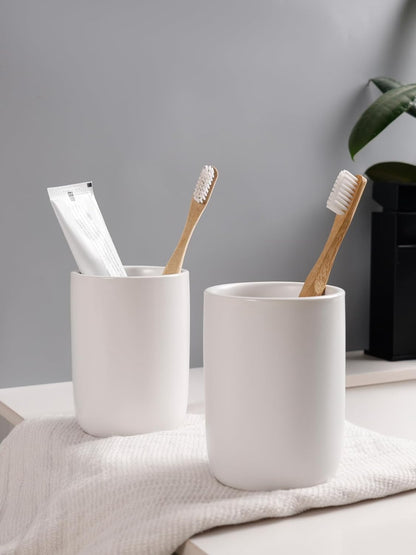 Bosilunlife Soap Dispenser and Toothbrush Holder Set - 2 Piece Set