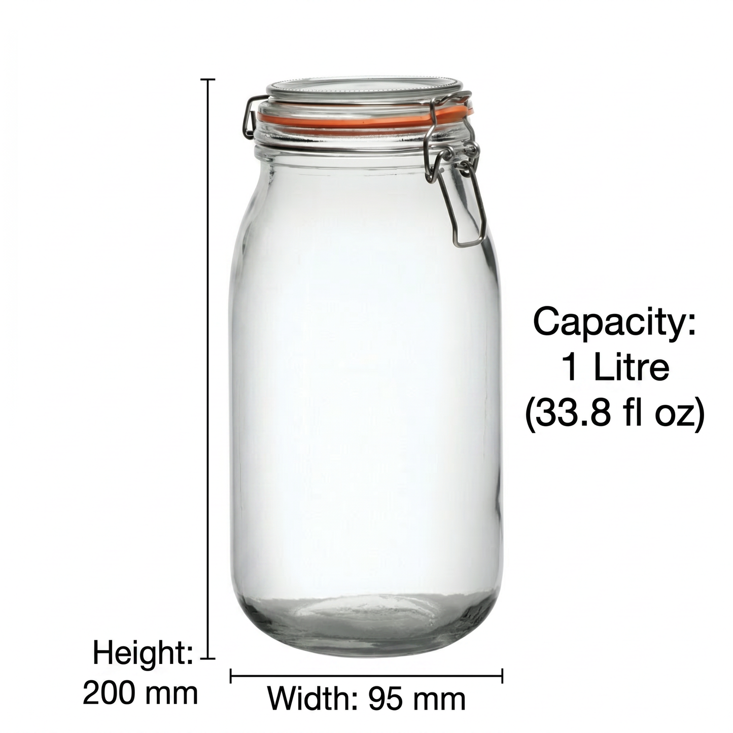 Glass Preserving Jar - 1L