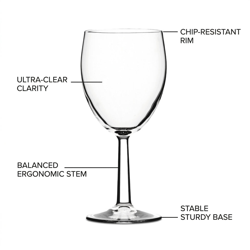 Saxon Glass Goblet - 340ml - Set of 6