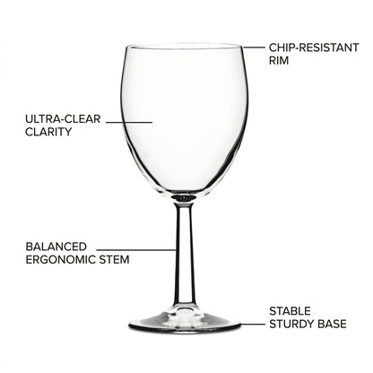 Saxon Glass Goblet - 340ml - Set of 6