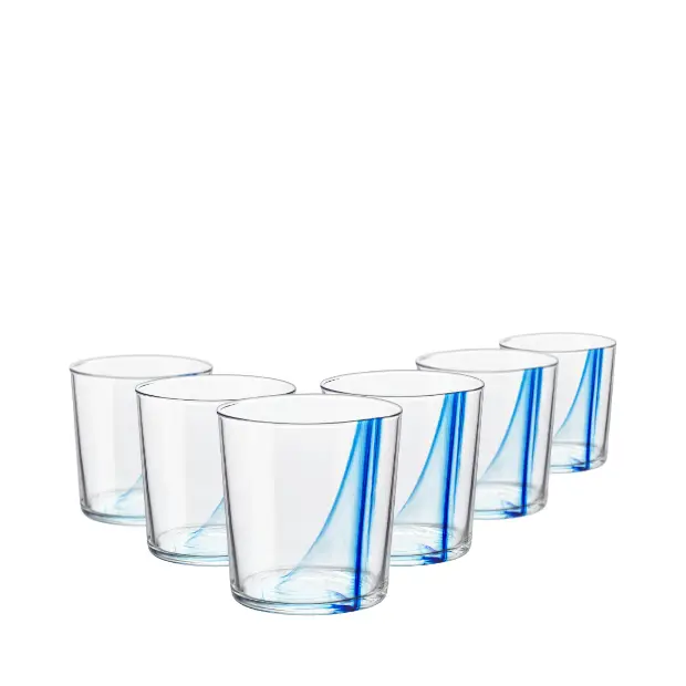 Bormioli Rocco Stria Glass Tumblers - 355ml - Set of 6