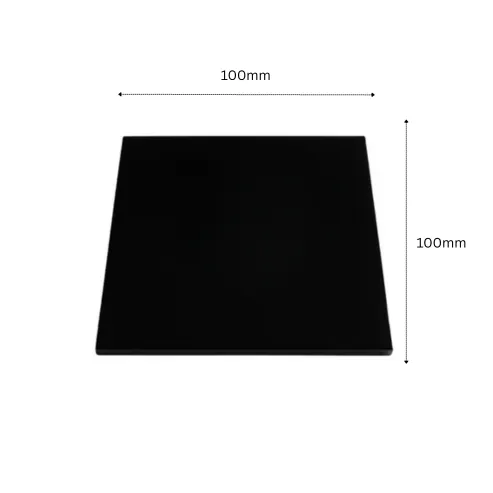 Black Glass Square Coaster - 10cm by Glassware UK