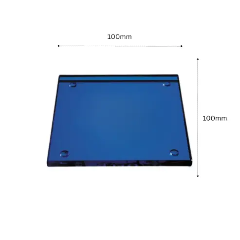 Blue Glass Square Coaster - 10cm by Glassware UK