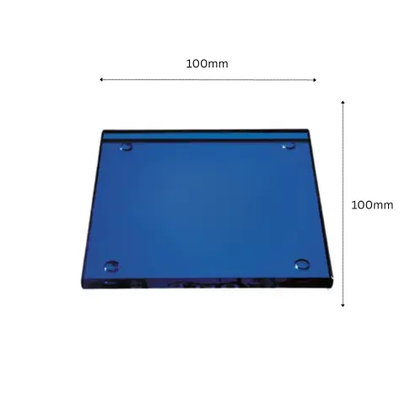 Blue Glass Square Coaster - 10cm by Glassware UK