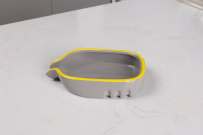 Bosilunlife Grey & Yellow Timeless Elegance Soap Dish