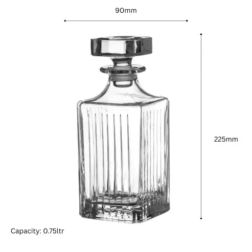 Broadway 3 Piece Whisky Decanter Set – In Gift Box by Glassware UK