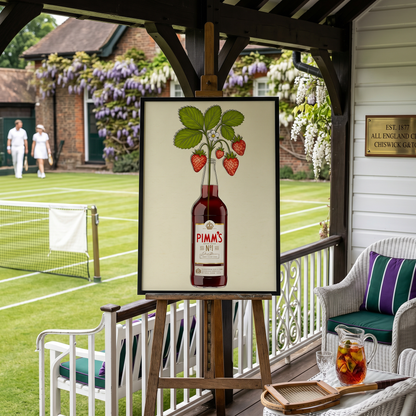 Pimms & Flowers - A2 Print
