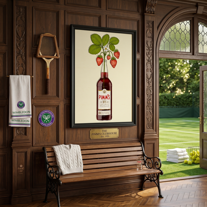 Pimms & Flowers - A2 Print